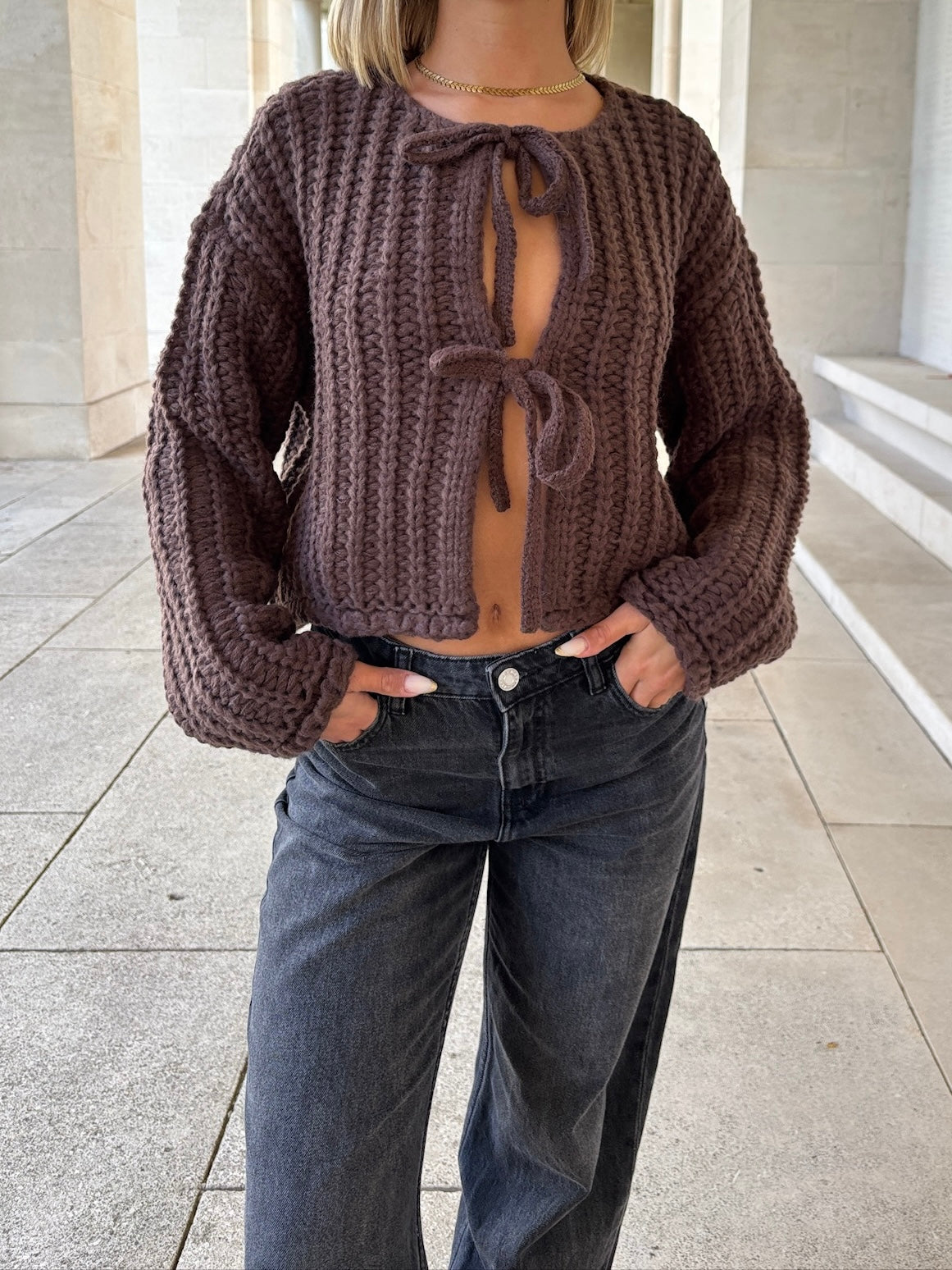 Pull "Clara" Marron